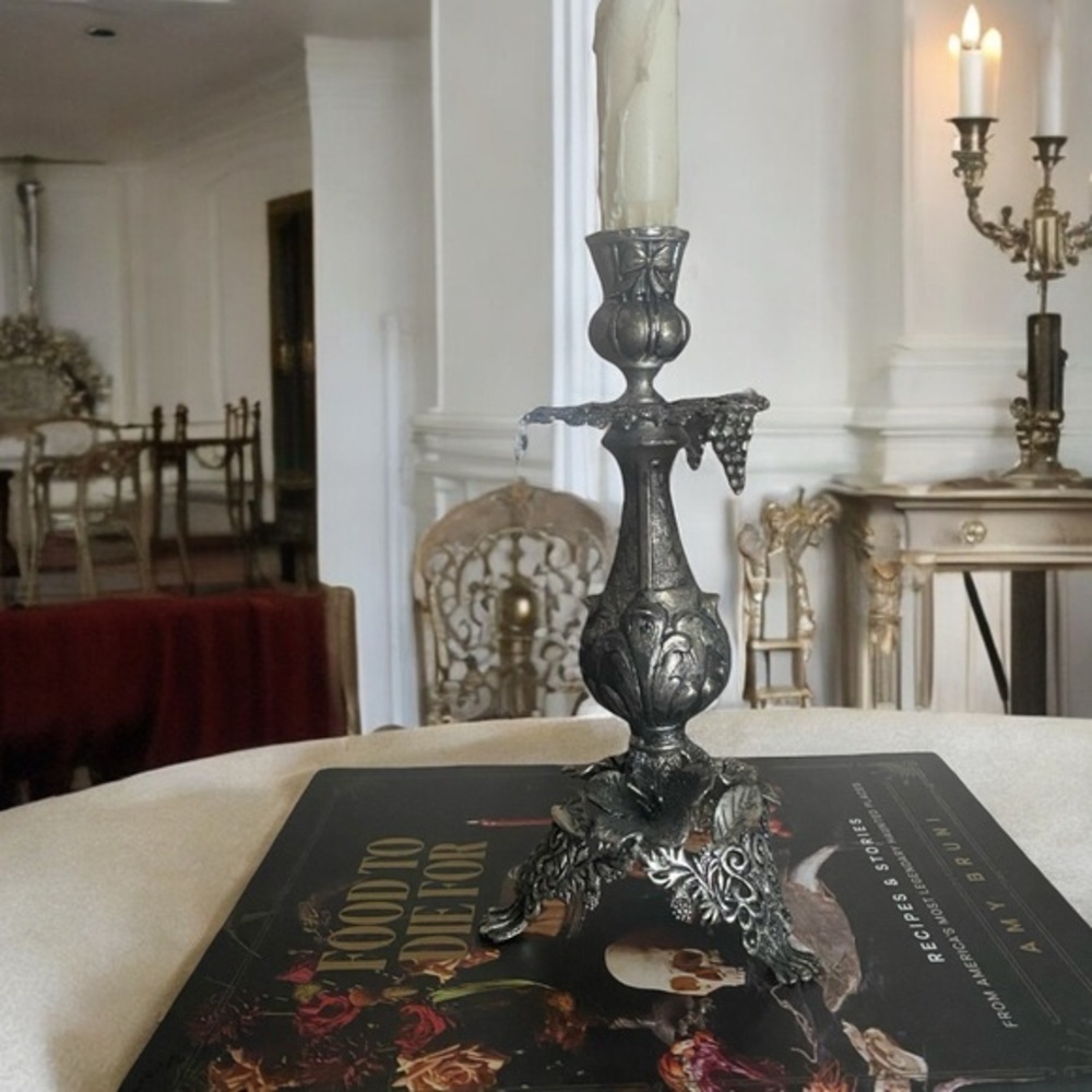 Elegant Silver Candle Holder
